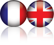 drapeaux pays France et Angleterre